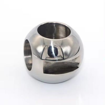 DN150-DN300 soupape à bille à trois voies en acier inoxydable argenté avec résistance à haute température et surface polie miroir