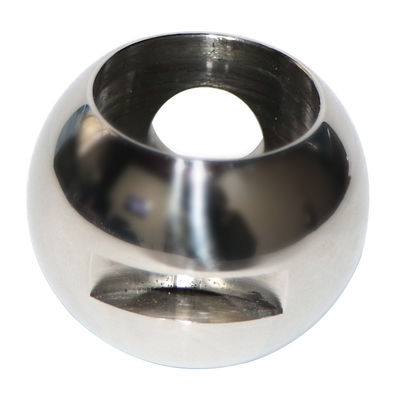 Valve à billes en acier inoxydable poli miroir avec billes en forme de V et résistance à la corrosion