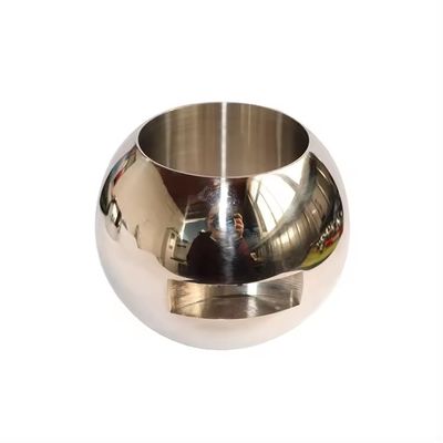 Support personnalisé OEM soupape à bille en acier inoxydable à une pièce avec surface garantie et miroir polie