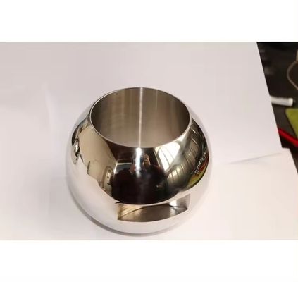 Support personnalisé OEM soupape à bille en acier inoxydable à une pièce avec surface garantie et miroir polie