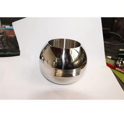 Support personnalisé OEM soupape à bille en acier inoxydable à une pièce avec surface garantie et miroir polie