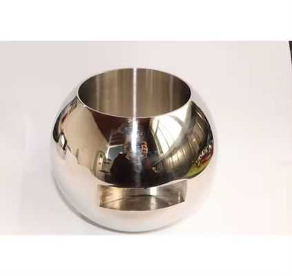 Support personnalisé OEM soupape à bille en acier inoxydable à une pièce avec surface garantie et miroir polie