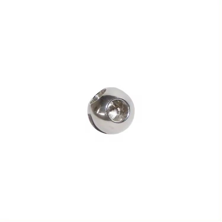 DN150-DN300 soupape à bille à trois voies en acier inoxydable argenté avec résistance à haute température et surface polie miroir