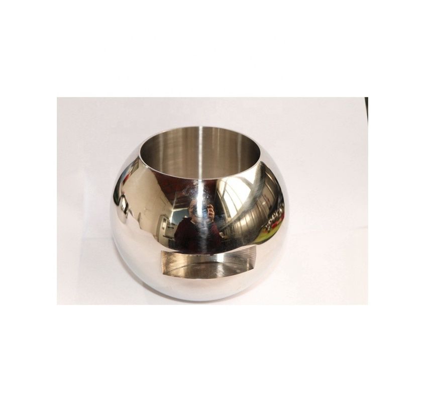 DN25 soupape à bille en acier argenté avec surface polie miroir et support personnalisé OEM